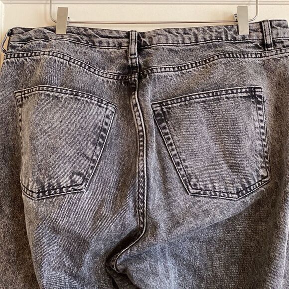 TopShop Black Distressed Mom Jeans Size T36 - Picture 8 of 12
